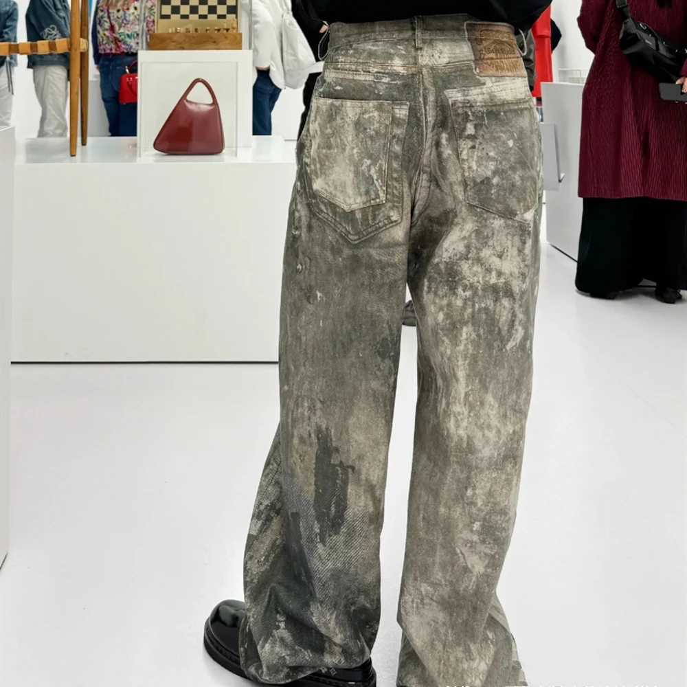 Frog Drift American Style Best Quality Retro Jeans Casual Hip Hop Loose Oversized Pants Mens TrousersT250319