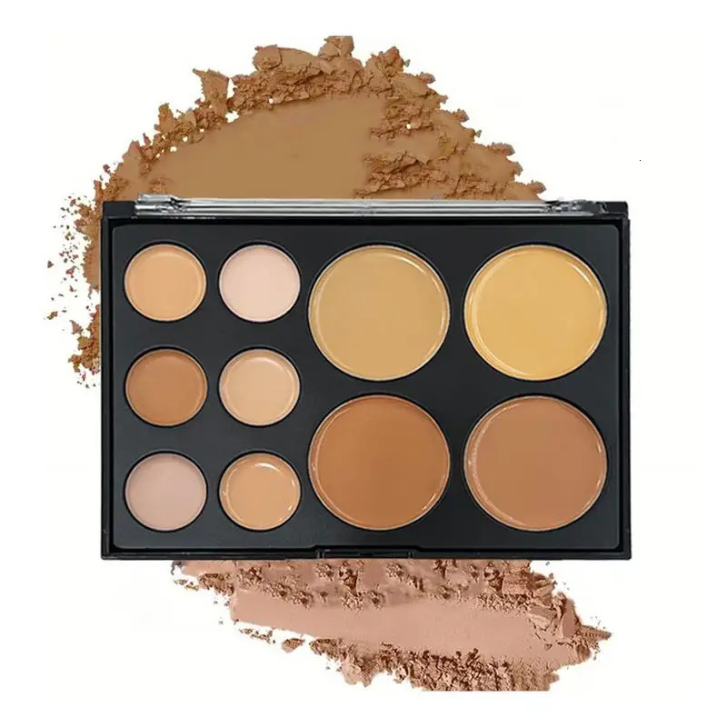 10 Colors Face Contour Cream Palette Color Correcting Concealer Palette Face Bronzer Makeup Highlight Contour Palette 250314