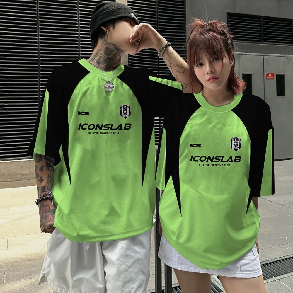 letter pattern mens Tshirt fashion short sleeved top summer loose oversized casual sportswear quick drying 250320
