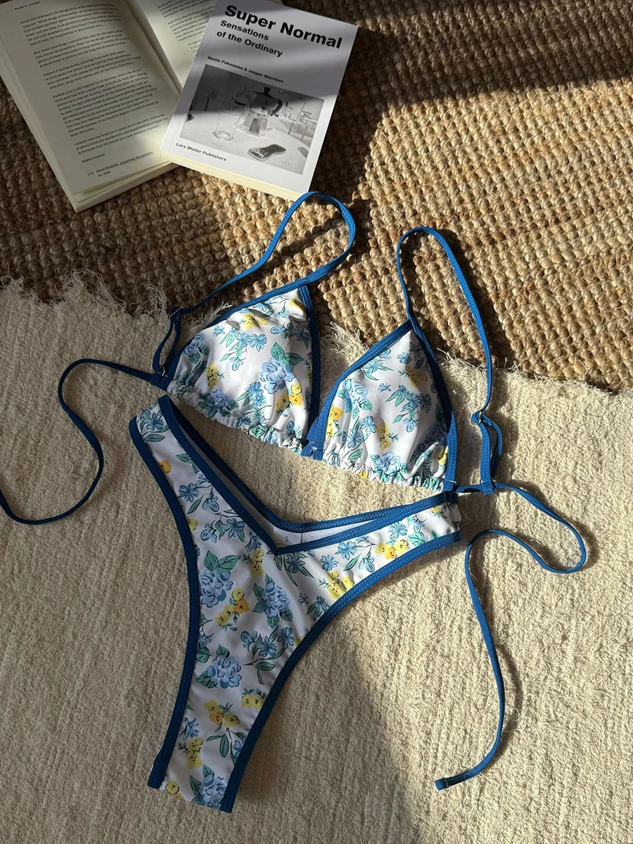 Sexy Leopard bikini womens swimsuit 2025 thong set twopiece 250319