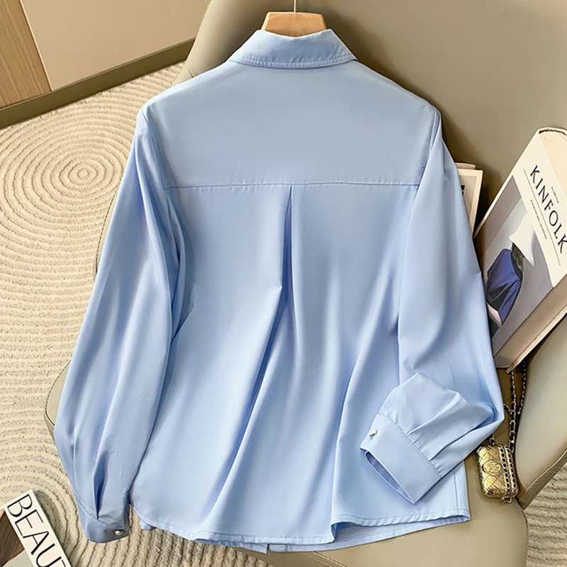 Plus Size Shirts And Blouses For Women Spring 2025 Long Sleeve Shirt Woman Lady Office Work Wear Elegant Shirt Blouse Women 250320