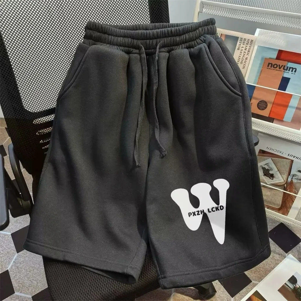 M8XL mens oversized shorts simple fashion casual sports loose elastic waist drawstring 250319