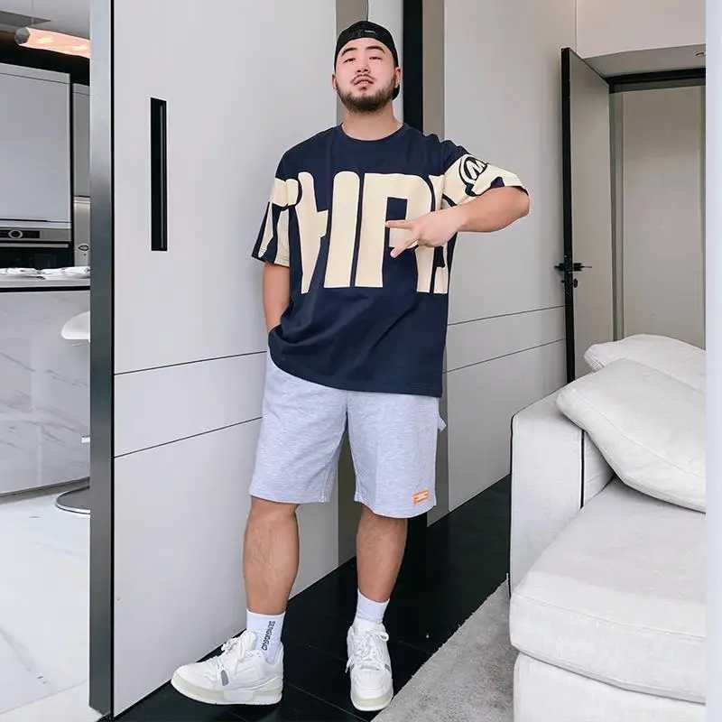 Mens T-shirt loose top pocket oversized printed mens T-shirt O-neck letter cheap clothing and high-quality ordinary 5xl Y2kT250319