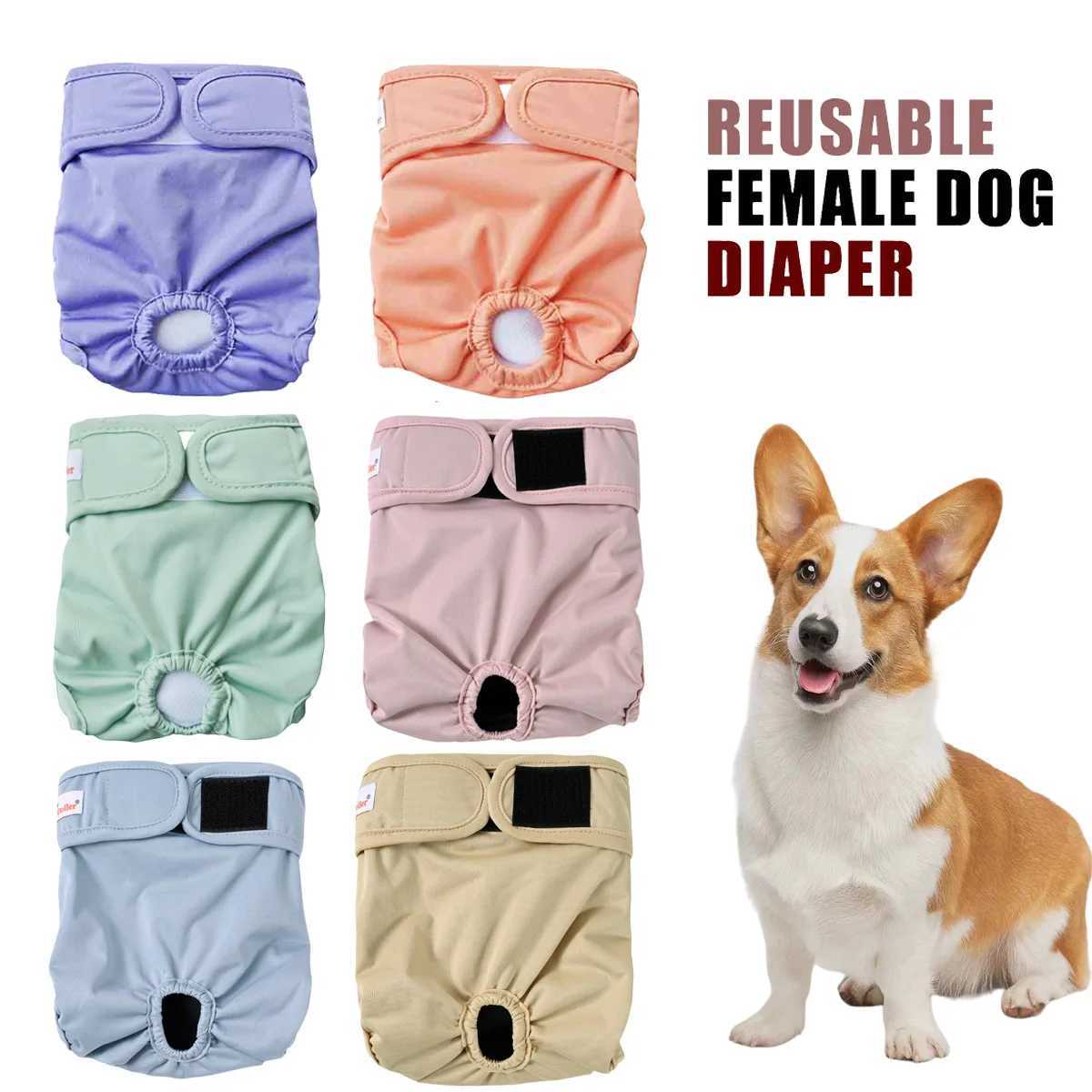 Washable Belly Band Highly Absorbent Female Dog Diaper Adjustable Pet Physiological Pant for Puppy Leak Proof Pee Panties Diapers Y250320