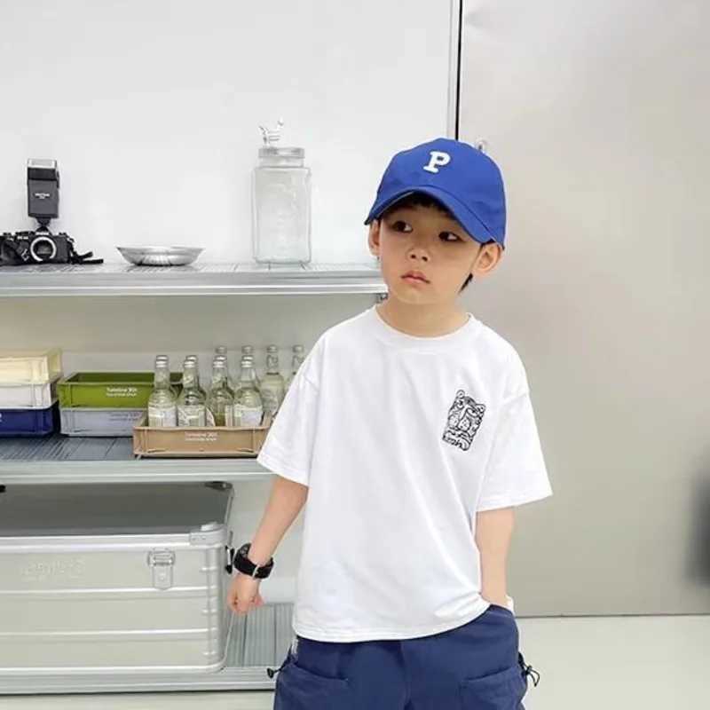 High School Children Summer Cotton Trendy Boys Cute Baby Clothing Printed Casual Shorts Top Baby Clothing 7-14 Years OldT250321