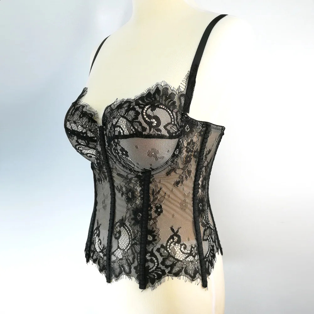 Elegant Shaping Sexy Lace Women Corset Floral Lace Lady Bustier Girls Slim Evening Wear Crops Lady Club Party Body Shaper Top 250319