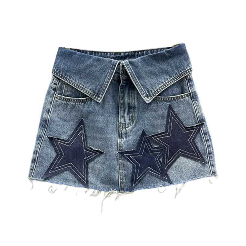 2023 Summer Retro Hot Girl A-line Half SkirtXJ250320