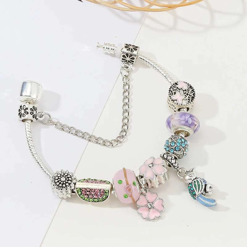 Classic Silver Plated Woodpecker Pendant Charm Bracelets DIY Brand Bracelet For Women Men 2021 New Jewelry Gift Special Offer