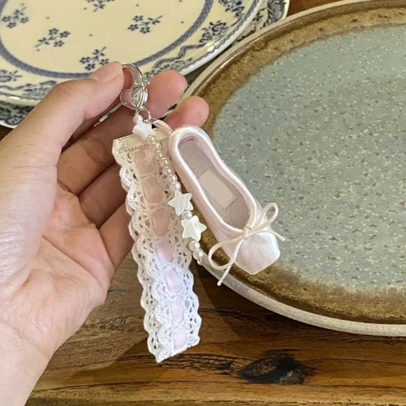 Elegant ballet slide bag pendant with bow decoration phone chain keychainXJ250319