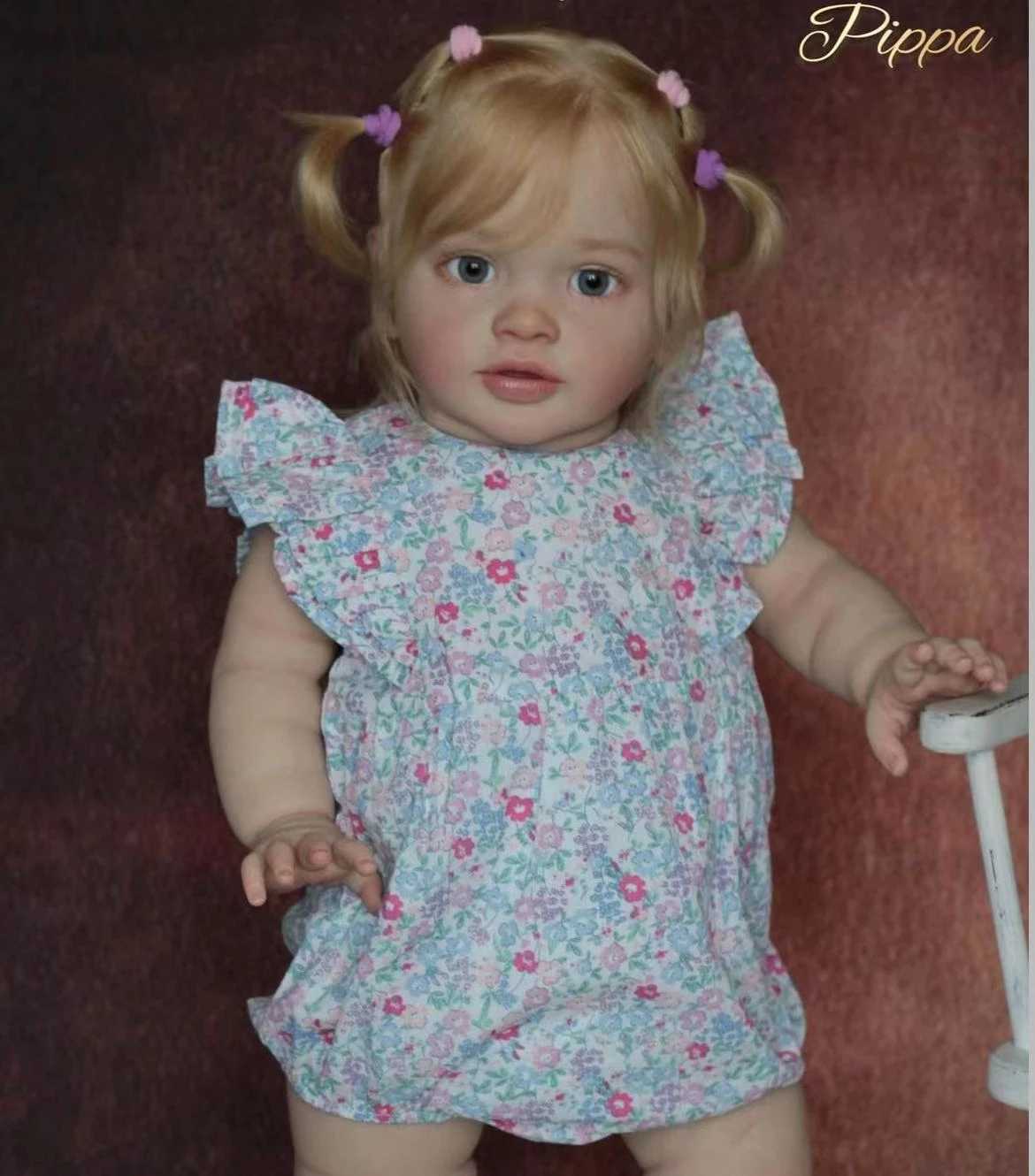 26 inch Giant Baby Reborn Pipa Princess Girl Real Doll Unfinished Doll Part Body and Eyes W250320