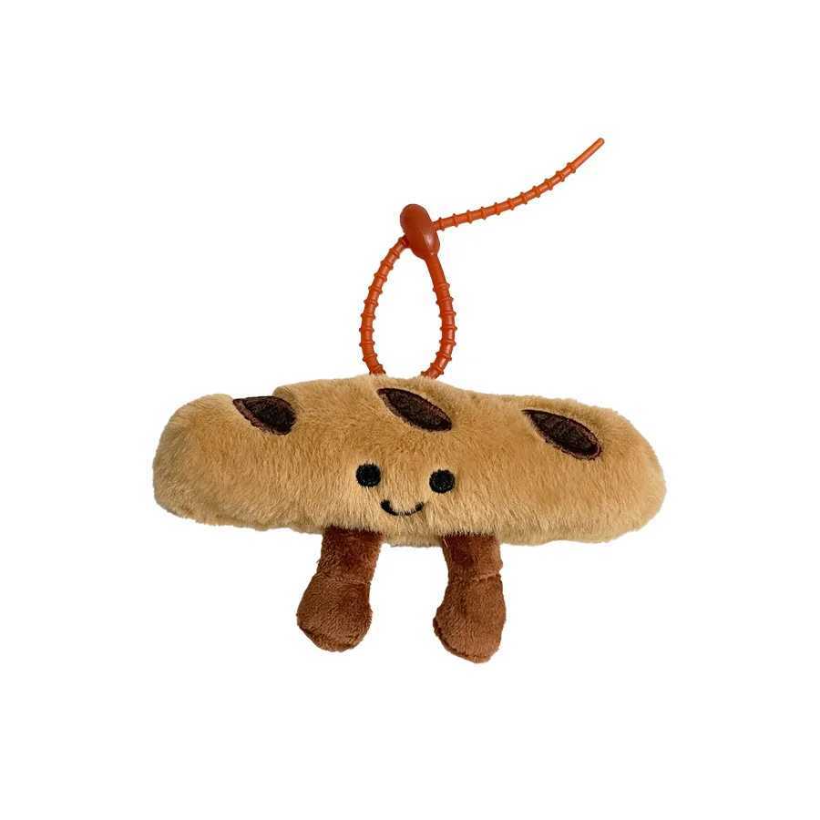 Kawaii Croissant Long Bread Series Plush Keychain Cute Decorative Backpack Pendant Plush Toy Doll Keyring Girl GiftXJ250319