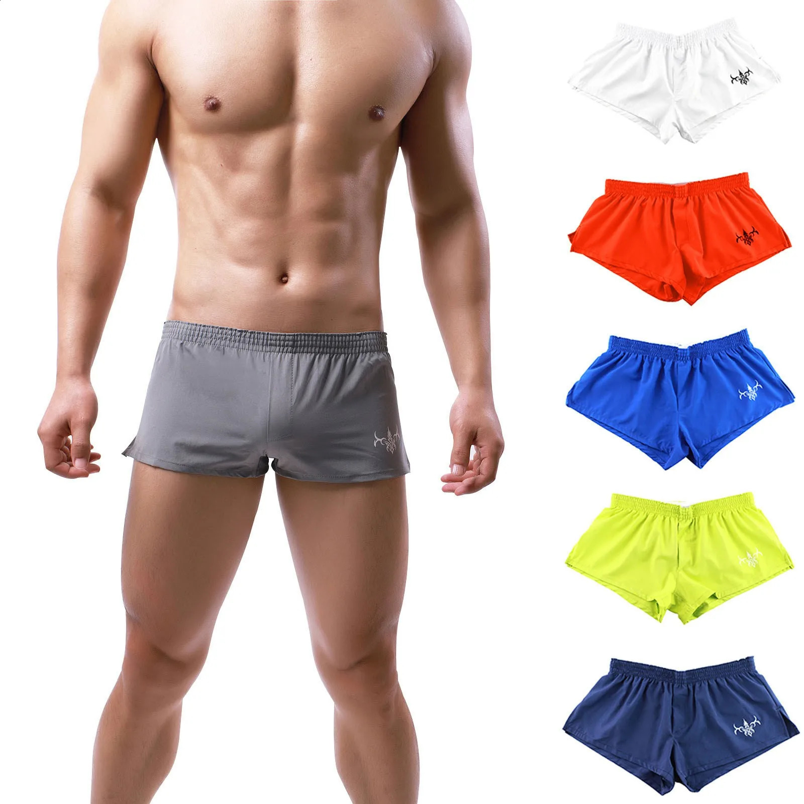 Mens underwear running shorts fitted bodybuilding and quick drying gym tight weightlifting breathable beach waist 250312