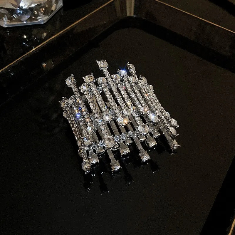 Shiny Full Rhinestone Crystal Stretch Bracelet Bling Womens Hand Bracelets For Party Wedding Wristband Jewelry And Accessories 250320
