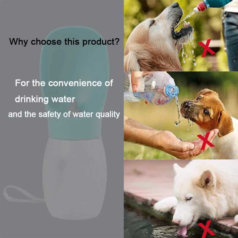Dog water dispenser for small large dogs cats walking leak proof and Chihuahuahabat drinking bowls Y250319