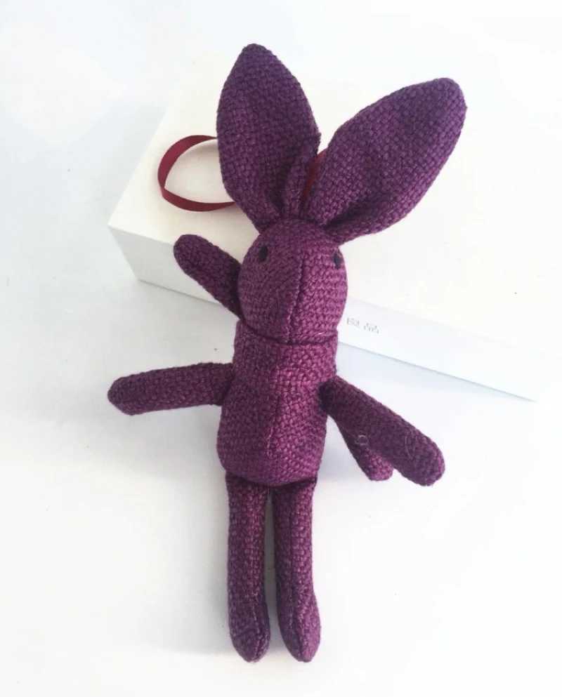 Girl Linen Rabbit Keychain Womens Cute Boemian Plush Sack Rabbit Keychain Bag Car Pavilion Jewelry Party Toy GiftXJ250319