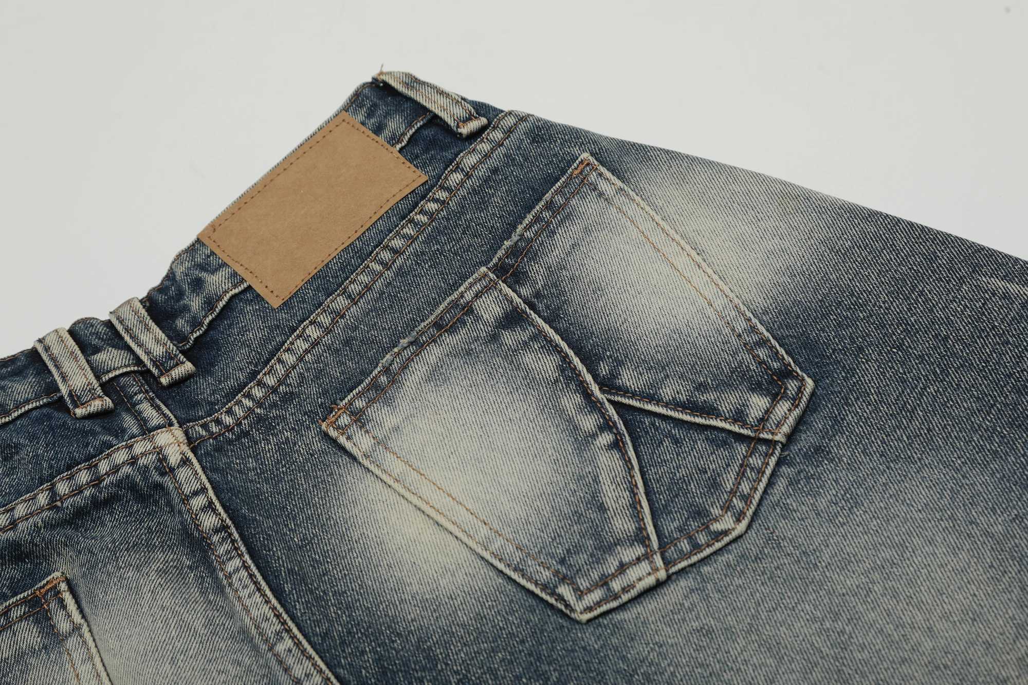 MIJKO Hi Street Blue denim shorts mens 2025 summer loose casual jeans streetwear Harajuku hip-hop shorts W250319