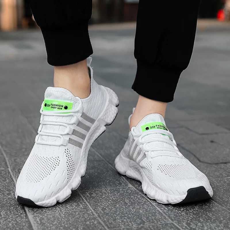 Mens Casual Sport Shoes Breathable Lightweight Sneakers Outdoor Mesh Black Running Shoes Athletic Jogging Tennis Walking ShoesW250320