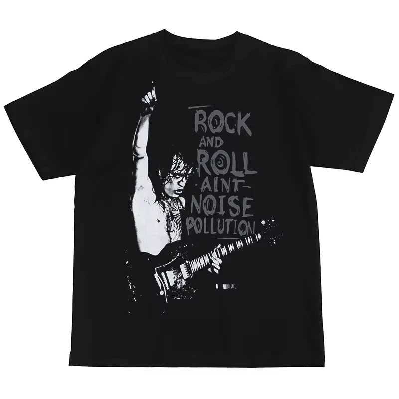 2025 Summer Fashion Trends New ACDC Rock Band American Street Hip Hop Punk Nirvana Retro Printed Cotton Short Sleeve T-shirtT250319