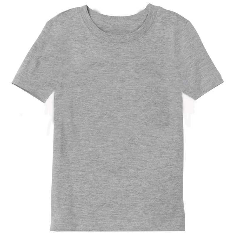 Quality Cotton Kids Clothes Classic Black White And Grey Solid Colour Comforts childrens T-Shirt Boys And Girls Fashions TopsT250320