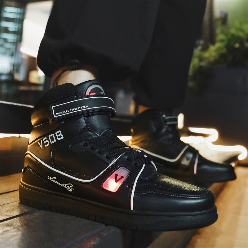 Basketball shoes Outdoor couples sports track shoes Luminous shoes High Top Doc Martens men's shoes Casual shoes 2025