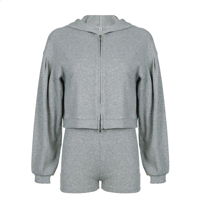 BIKPIIK casual three piece set comfortable sports womens shorts hooded jacketbrshorts fashionable womens track and field clothes fitness 250318