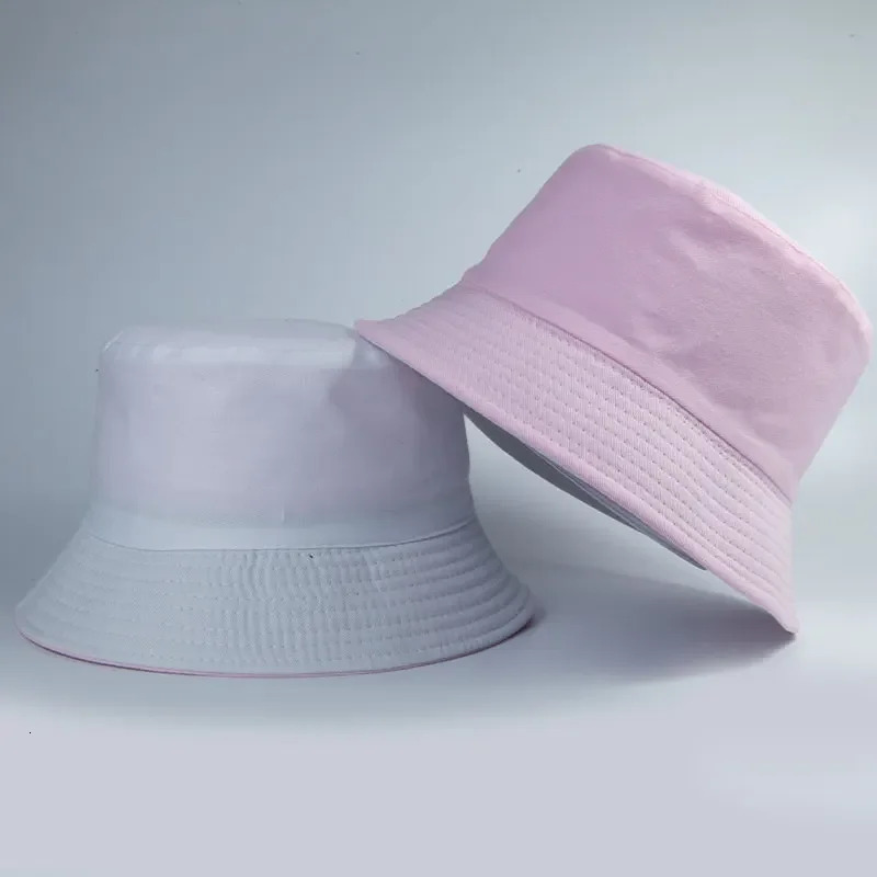 Unisexe Reversible Bucket Hats Man Women Cotton Fisherman Cap Girl Boy Daily Vacation Chapeau Bob Casquette Gorras 250320