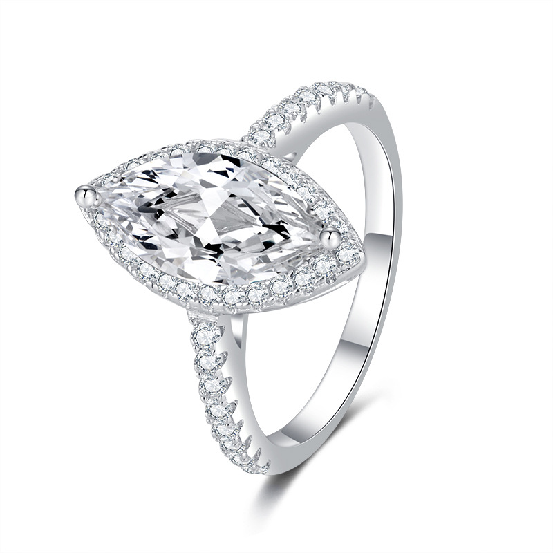 pass dia tester VVS1 D color 2CT moissanite for women sterling sier ring square wedding rings designer jewelry woman gift with box