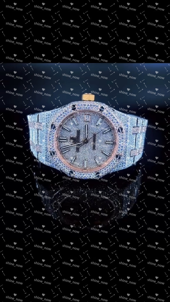 Factory Direct luxury Mossany Diamond Watch Sparkling high-end Hip hop new stainless steel strap automatic mechanical watch