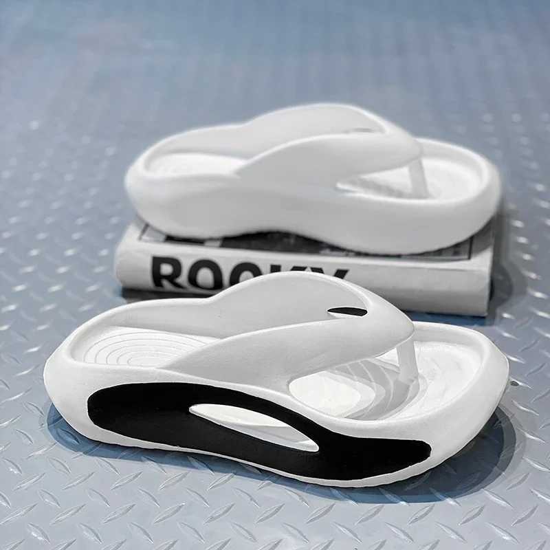 Smile Pop Summer Mens Slippers Soft EVA Cloud Flip-flops for Men Summer Outdoor Fi Casual Sandals N-slip Beach Shoes Y250320