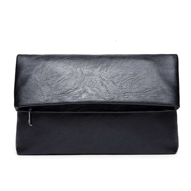 Simple Fashion Men's Business Folding For Men Hand Bag Soft PU Leather Clutch Male Handbag Purse Wallet