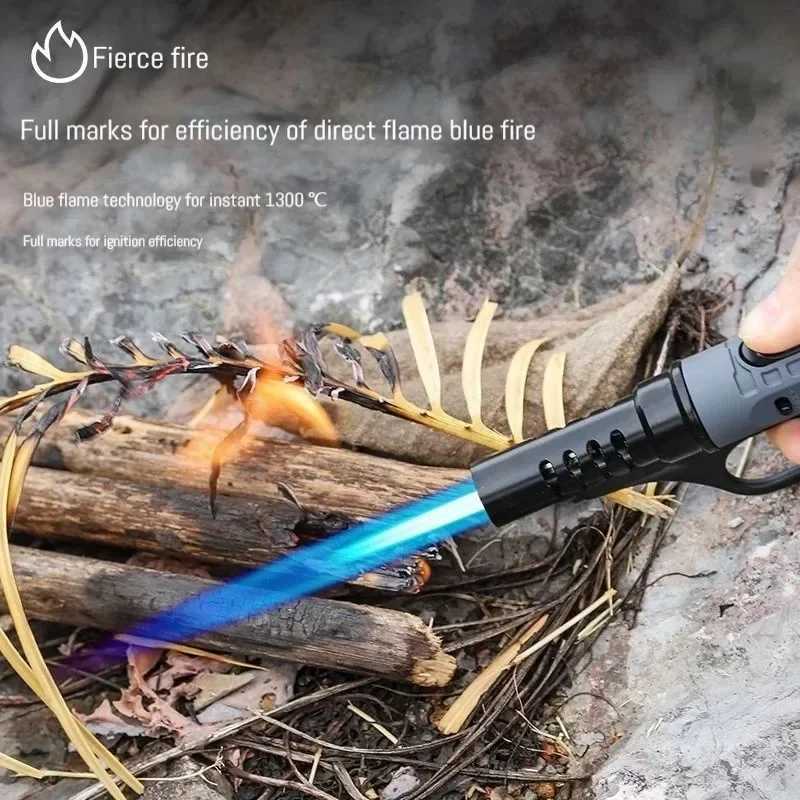 Outdoor Ignition Torch Lighter Camping Survival Igniter Butane Windproof Lighter Cigarette Cigar Accessories Mens GiftC250319