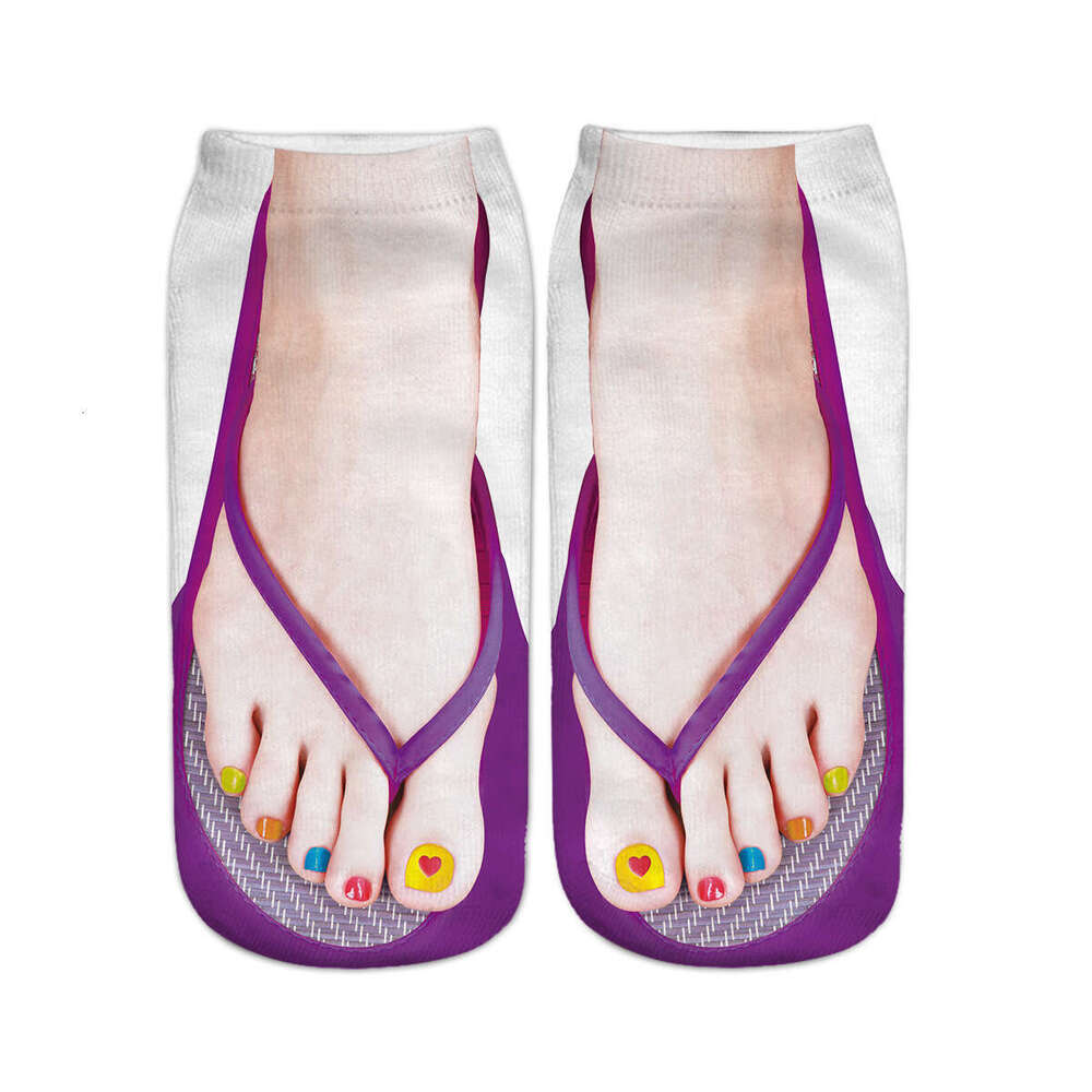 Flip Ps 3D Printed Fun Socks, Canvas Shoes, Funny Nail Socks