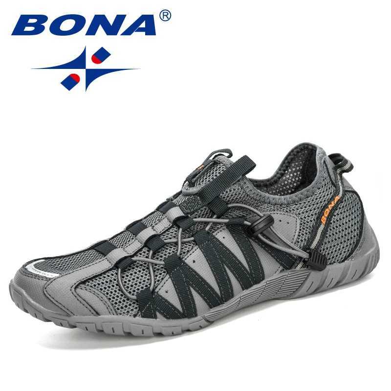 BONA New Mens Running Shoes Lace Sports Shoes Outdoor Walking Slow Running Sports Shoes ComfortableW250320
