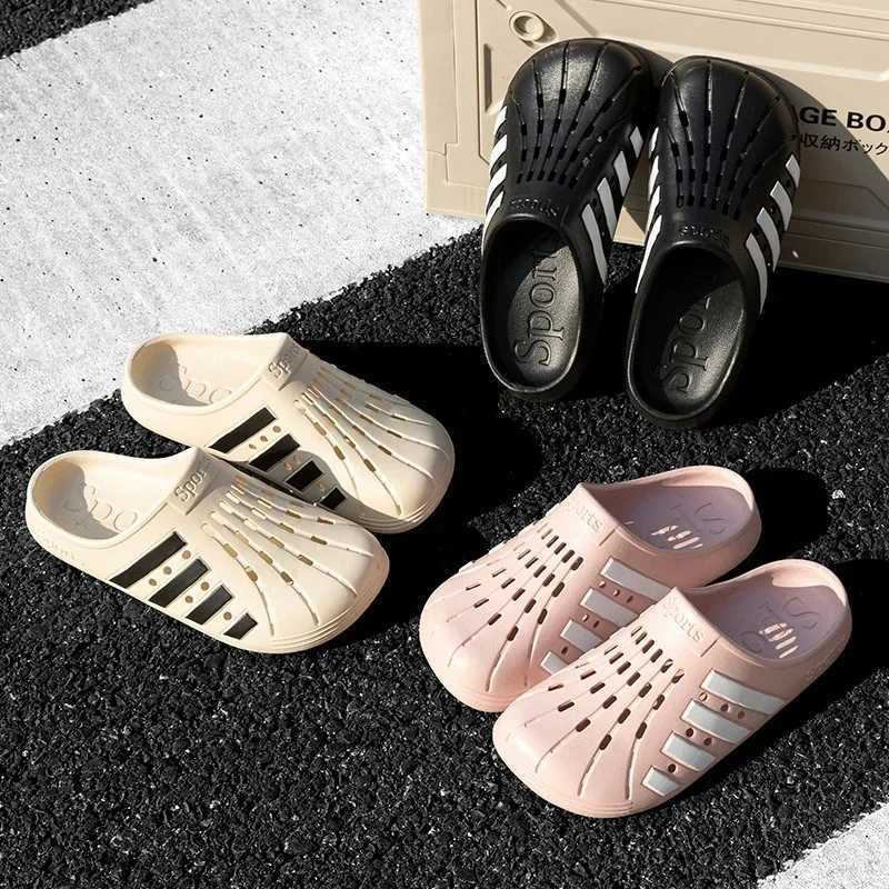 Summer mens slippers quickly dry outdoor beach sandals platform soft slippers comfortable N-Slip couple indoor shoes Y250320