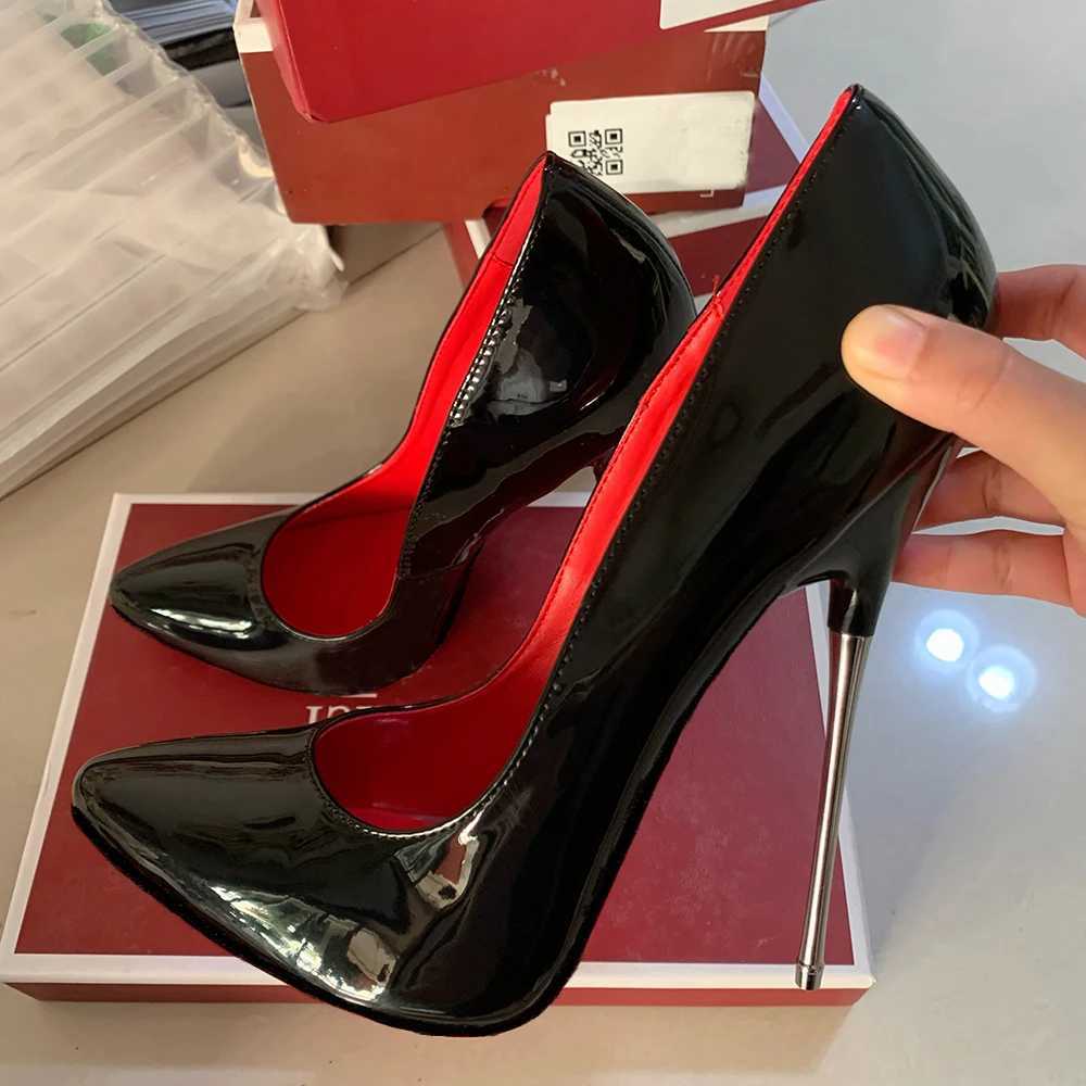 New Arrival High H Sexy 16cm White Red inside Wan Pumps Runway Cross Dresser Club Unisex Shoes Big Szie 44 45 46 Y250319