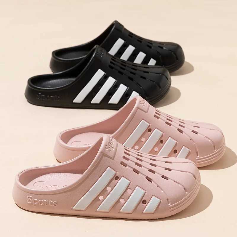 Mens Summer Beach Sandals Unisex Casual Gardens Outdoor Wide Toe Cross Sandals for Ladies N Slip House Shower Slippers Y250320