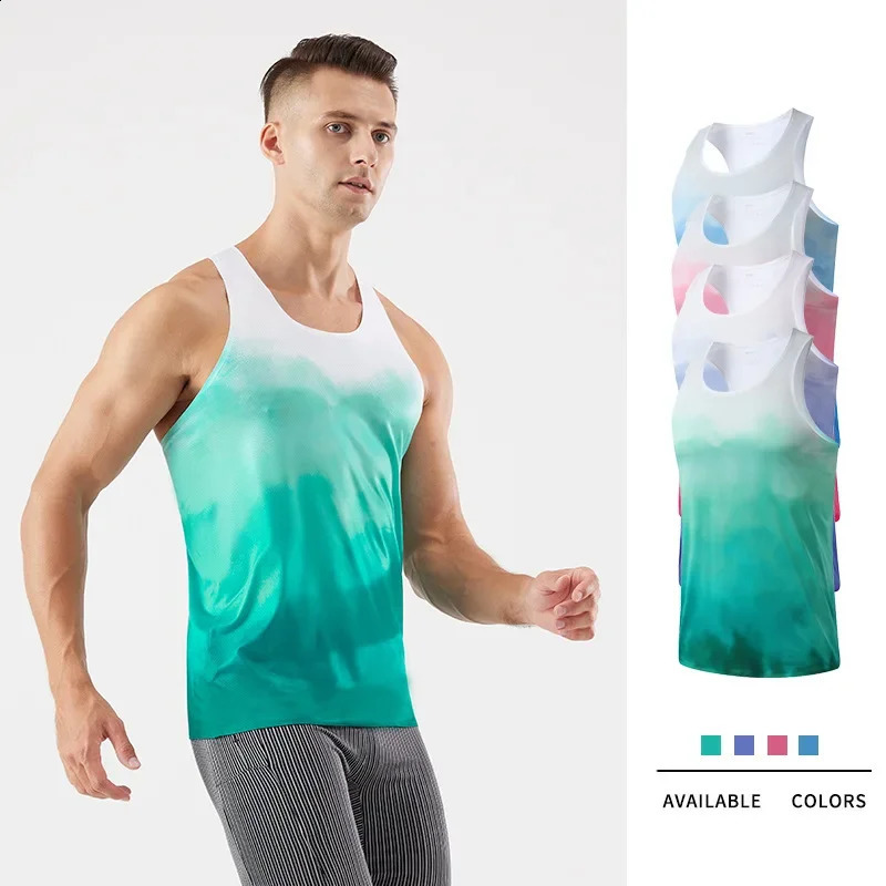Fitness Vest Men Marathon Lightweight Women Racerback Couple Running Quick Dry Tank Tops Gym Clothing Traning Sports Singlet Man 250319