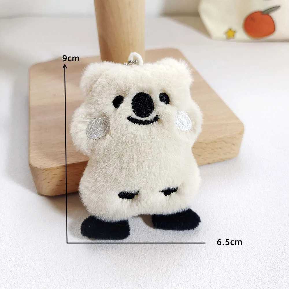 Cute plush bear keychain bag pendant car key cartoon koala doll imitating fur keychain jewelry gift for girls and childrenXJ250319