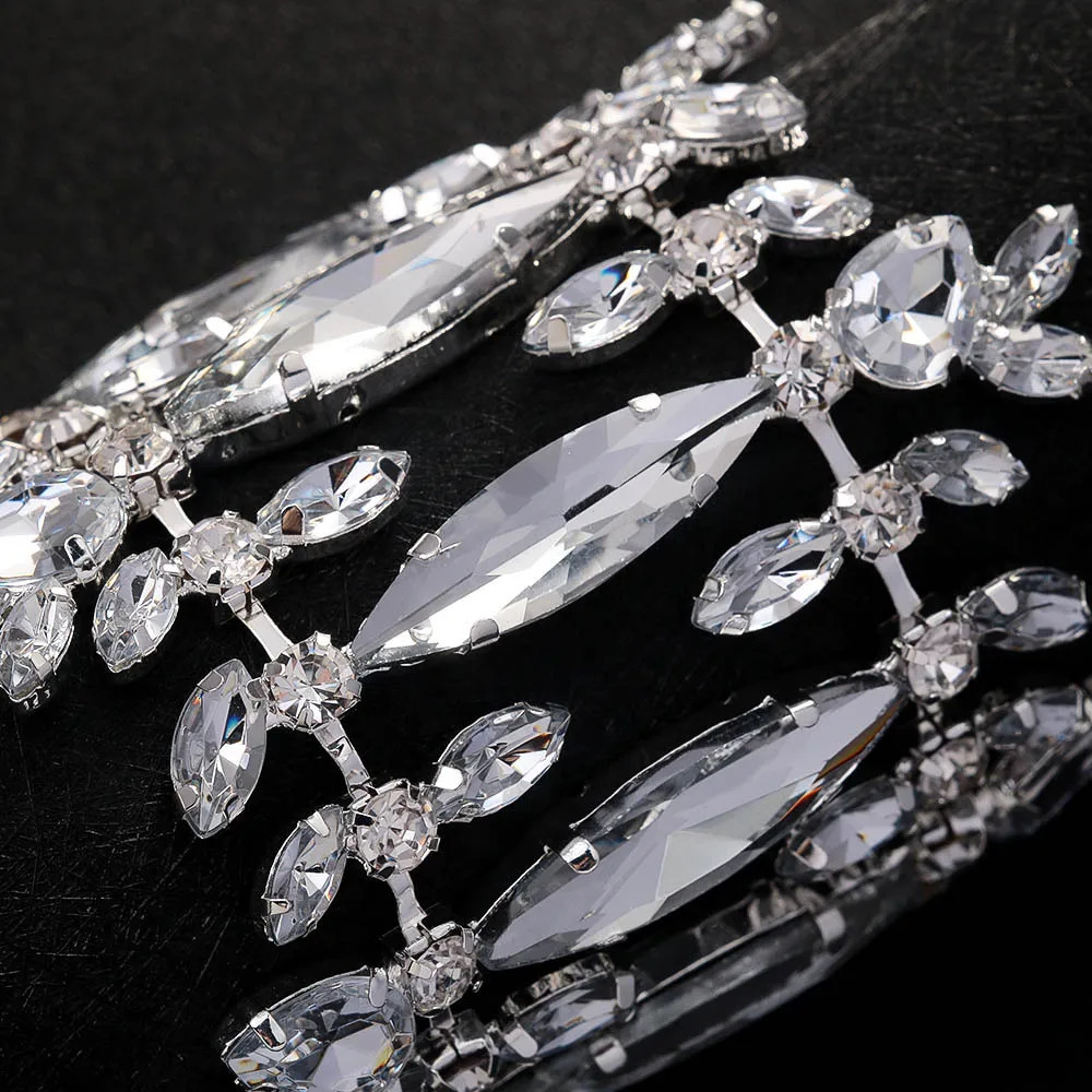 Exaggerated Crystal Cuff Bangle for Drag Queen Aesthetic Club Hollow Wrap Wrist Rhinestone Open Bracelet Chain Party Gift 250320