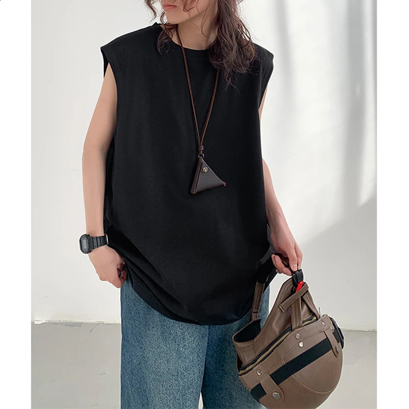Summer Mens Fashion Casual Street Clothing Super Large Sleeveless T-shirt Youth Y2K Hip Hop Cotton Tank Top Sports Tank Top 250318