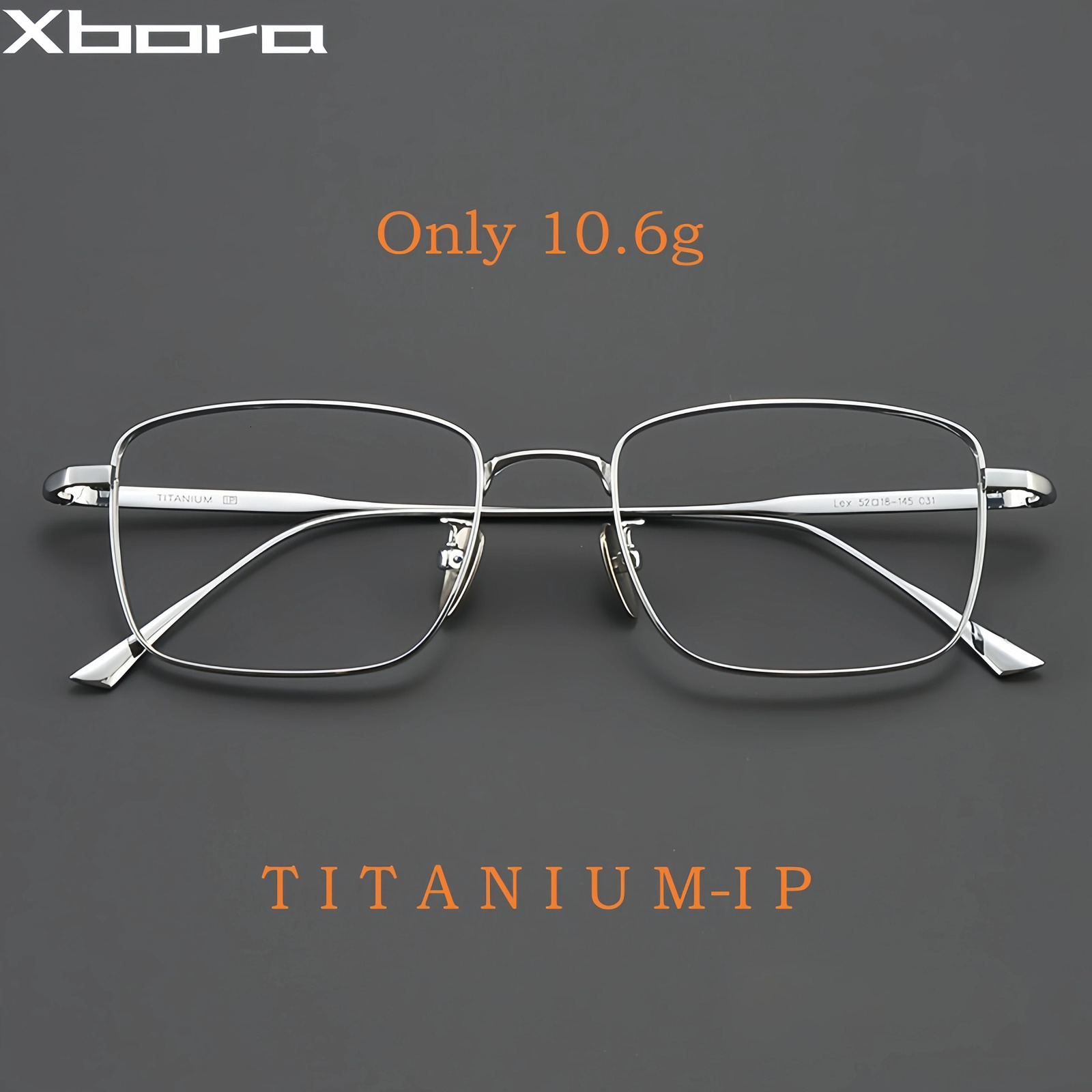 Xbora Mens Ultra Light Pure Glasses Frame Commercial Square Flexible Womens Prescription Glasses 1908 250228
