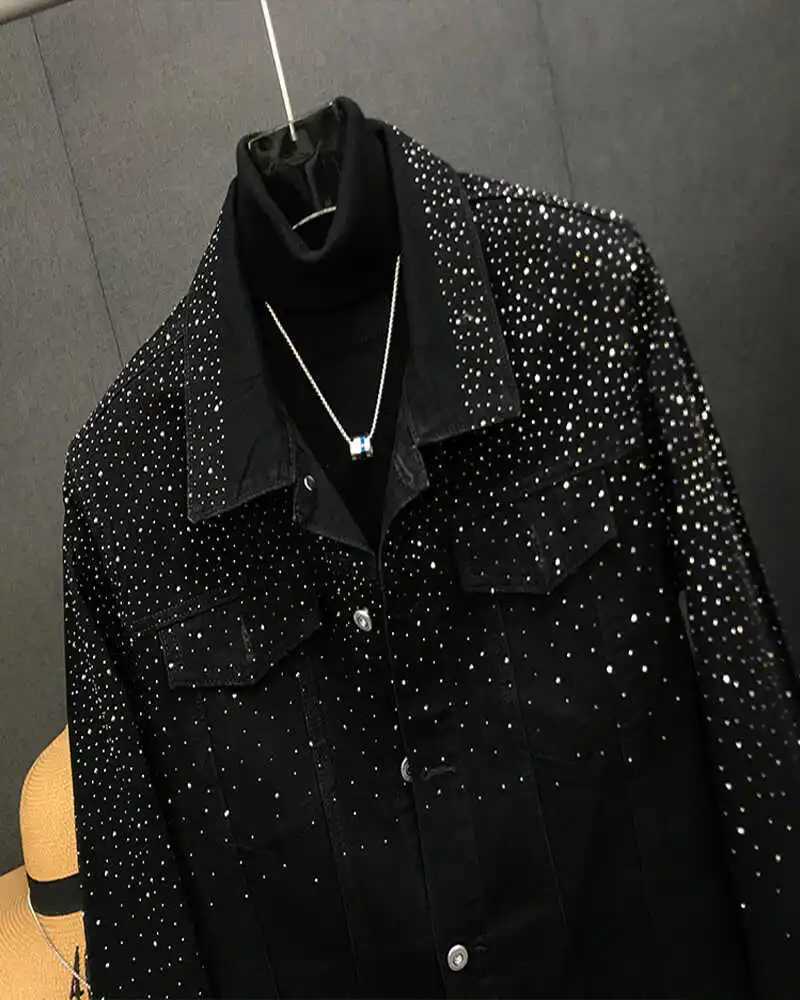 Fashion hot diamond jacket spring/summer 2025 new mens top retro short jacket W250320