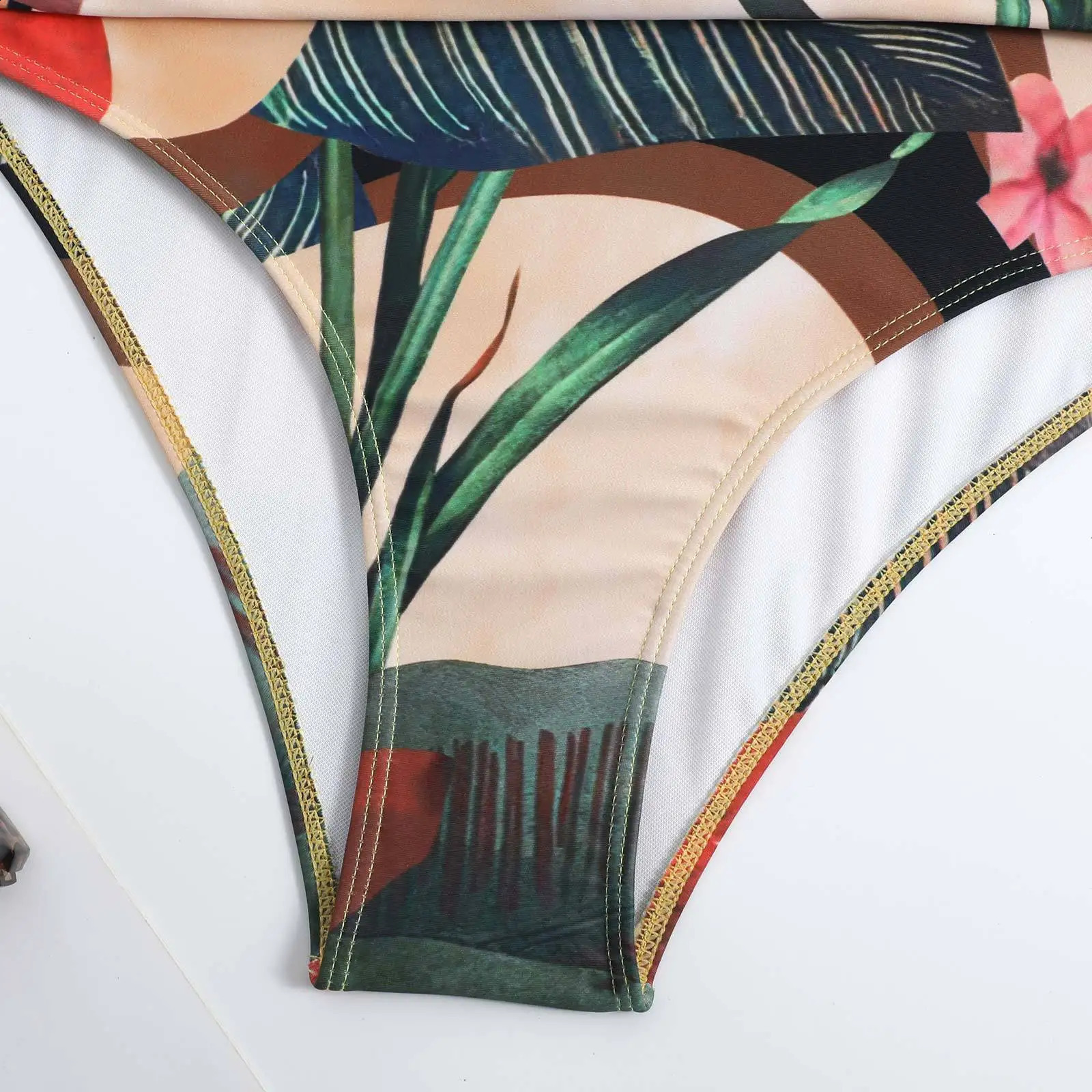 Floral Swimwear Women One Piece Swimsuit With Beach Skirt Printed Bathers Bathing Suit Beachwear Swimming Summer Bodysuit 250319