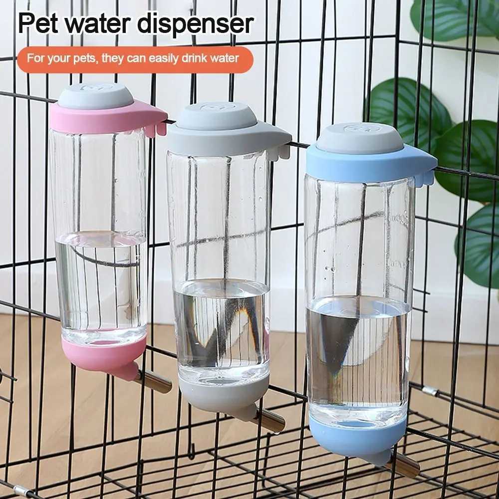 350/500ml automatic drinking fountain pet dog Guinea pig squirrel rabbit licking hanging water dispenser bottle Y250319