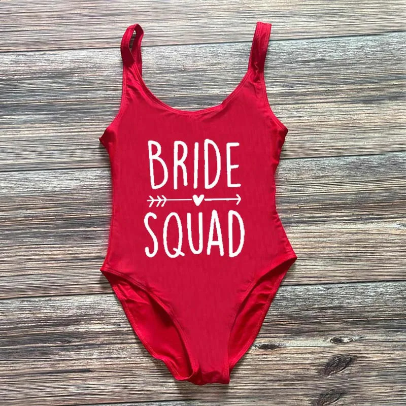 S3XL Bridal Team Swimsuit Womens Sexy Single Party 250312