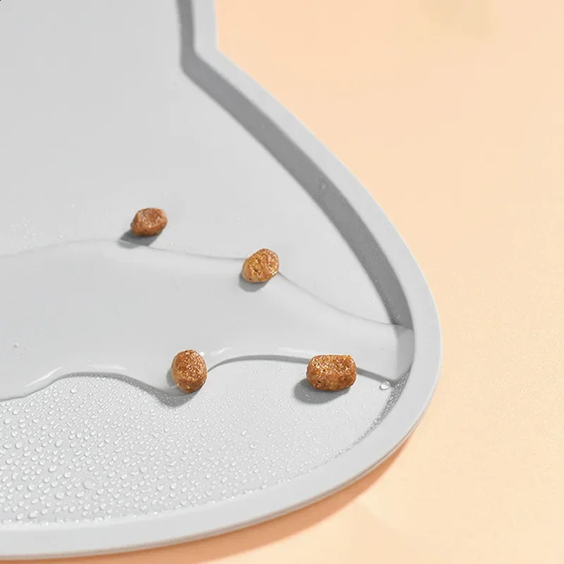 Food grade silicone cat pads are dustproof easy to clean waterproof and leak proof for dog bowl pet products 250312