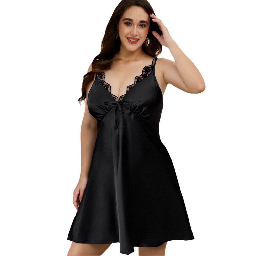 B790-Short-sleeved pajamas women's suit Korean style thin fake cardigan lapel button simple ice silk cool fairy