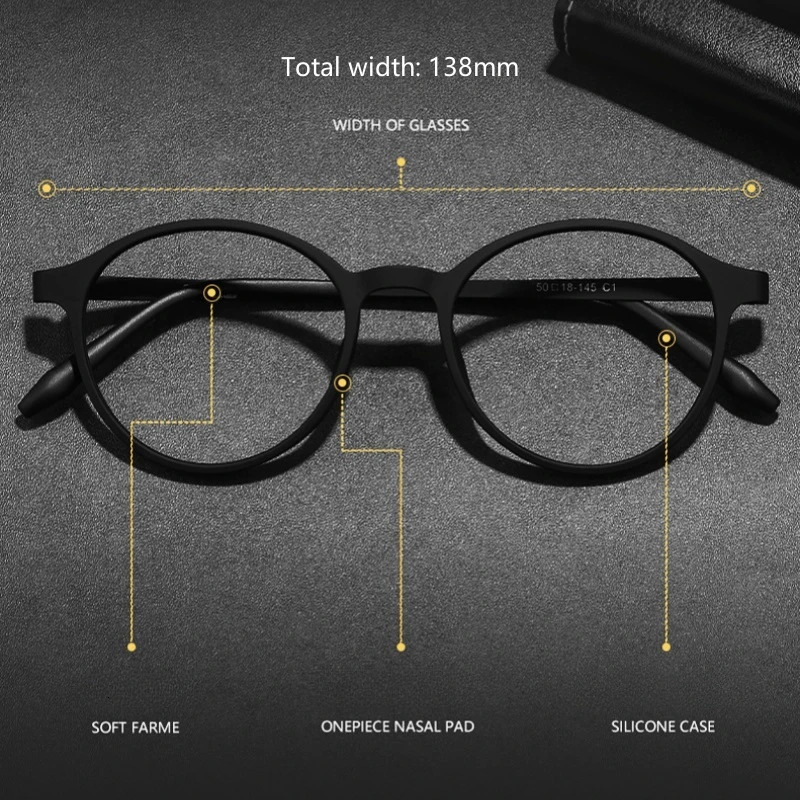 RELATED Ultra-light Retro Round Alloy Eyeglasses Frame Men and Women Flexible TR90 Optical Prescription Glasses 3050 250228