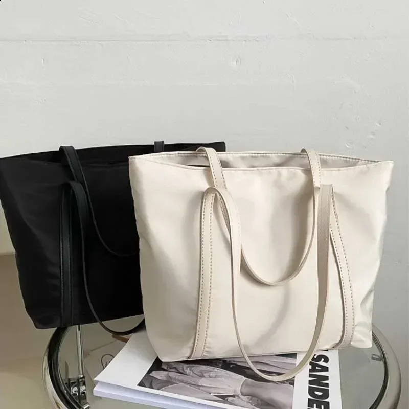 Simple shoulder bag handbag Oxford top womens large capacity shopping street zipper 250317