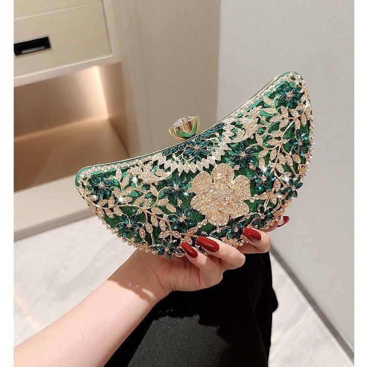 new french womens handbag set with sparkling pink diamonds fashion luxury banquet flower bag cheongsam bag